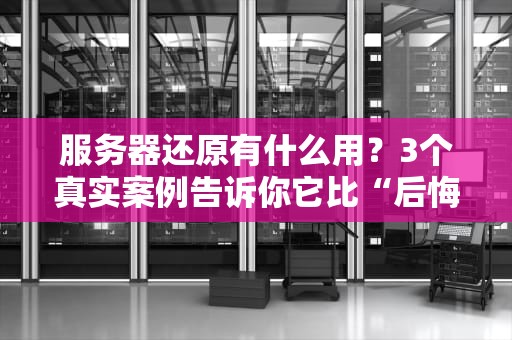 服务器还原有什么用？3个真实案例告诉你它比“后悔药”还管用！