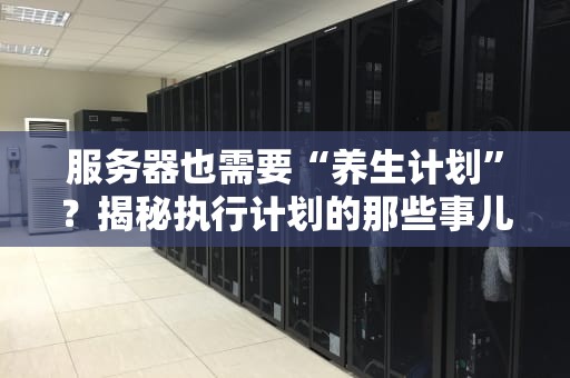 服务器也需要“养生计划”？揭秘执行计划的那些事儿！