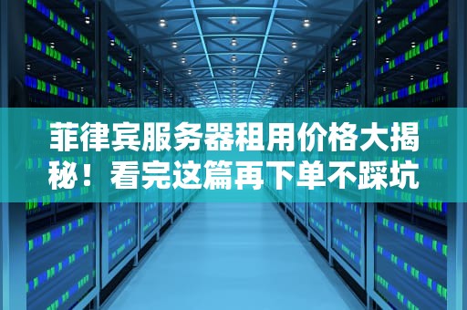 菲律宾服务器租用价格大揭秘！看完这篇再下单不踩坑