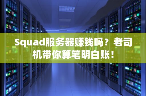 Squad服务器赚钱吗？老司机带你算笔明白账！