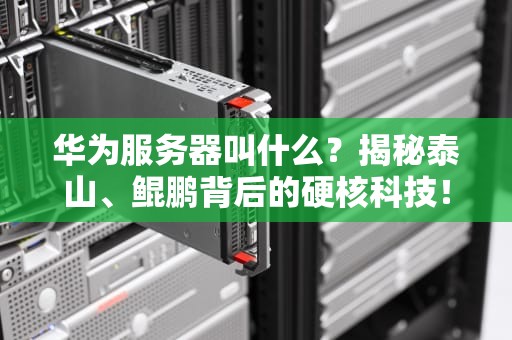 华为服务器叫什么？揭秘泰山、鲲鹏背后的硬核科技！