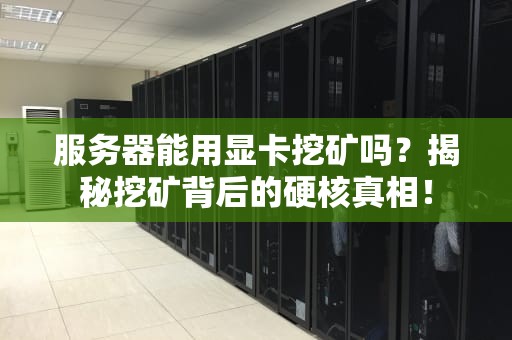 服务器能用显卡挖矿吗？揭秘挖矿背后的硬核真相！