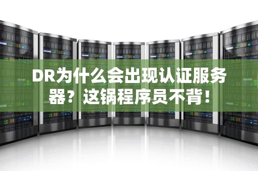 DR为什么会出现认证服务器？这锅程序员不背！