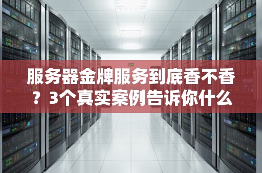 服务器金牌服务到底香不香？3个真实案例告诉你什么叫躺赢式运维！