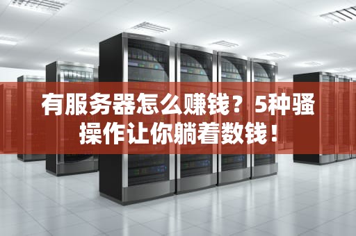 有服务器怎么赚钱？5种骚操作让你躺着数钱！