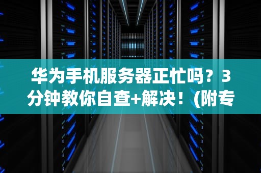 华为手机服务器正忙吗？3分钟教你自查+解决！(附专业测评数据)