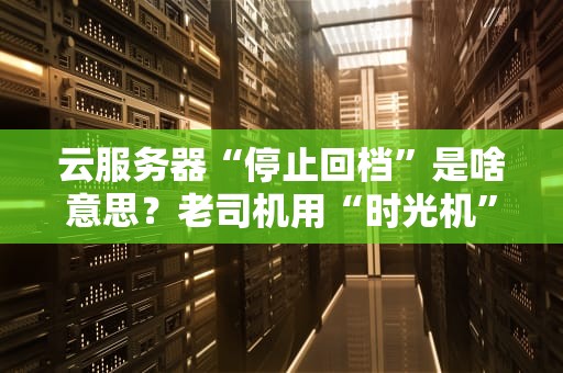 云服务器“停止回档”是啥意思？老司机用“时光机”给你形象科普！
