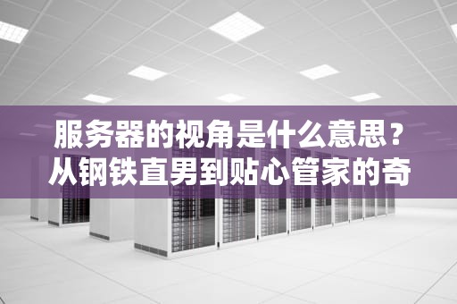 服务器的视角是什么意思？从钢铁直男到贴心管家的奇妙转变！