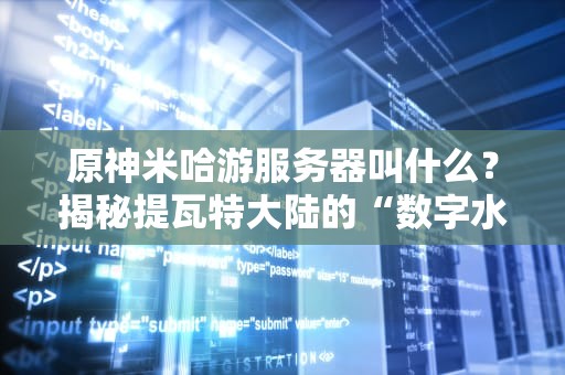原神米哈游服务器叫什么？揭秘提瓦特大陆的“数字水管工”日常