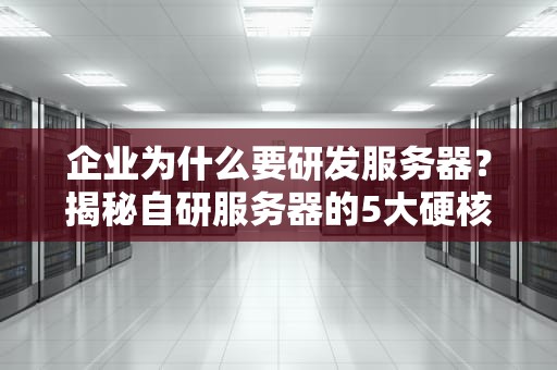 企业为什么要研发服务器？揭秘自研服务器的5大硬核优势！
