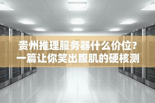 贵州推理服务器什么价位？一篇让你笑出腹肌的硬核测评！