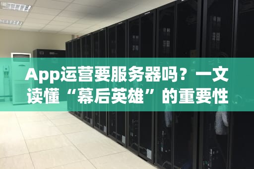 App运营要服务器吗？一文读懂“幕后英雄”的重要性！