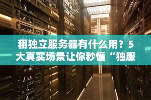 租独立服务器有什么用？5大真实场景让你秒懂“独服”真香定律！