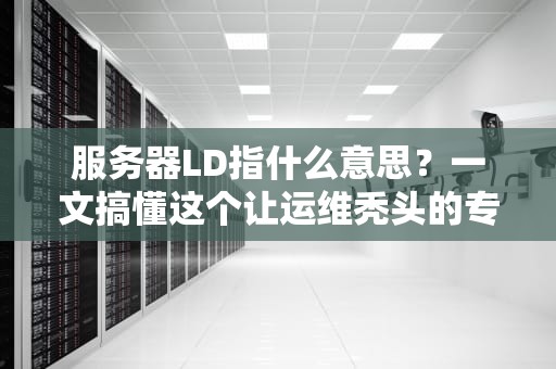 服务器LD指什么意思？一文搞懂这个让运维秃头的专业术语！