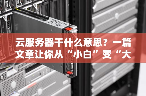 云服务器干什么意思？一篇文章让你从“小白”变“大神”！