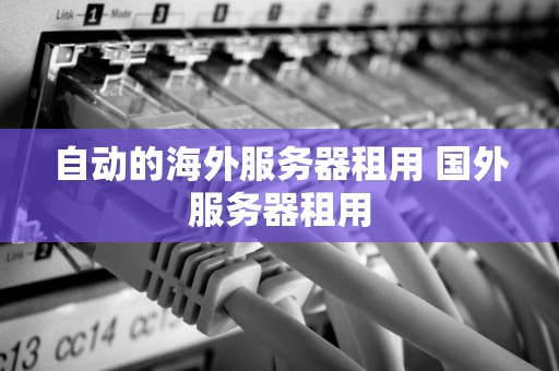 自动的海外服务器租用 国外服务器租用