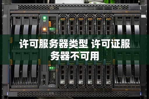 许可服务器类型 许可证服务器不可用