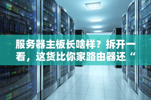 服务器主板长啥样？拆开一看，这货比你家路由器还“内卷”！