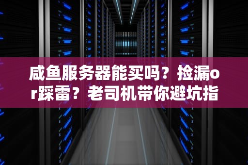 咸鱼服务器能买吗？捡漏or踩雷？老司机带你避坑指南！