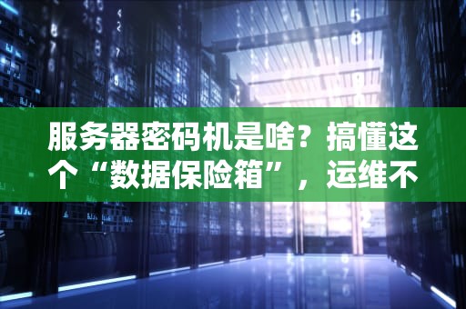 服务器密码机是啥？搞懂这个“数据保险箱”，运维不再头秃！