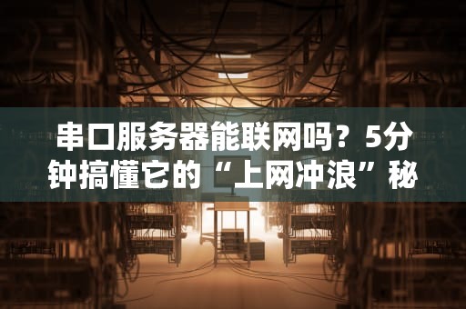 串口服务器能联网吗？5分钟搞懂它的“上网冲浪”秘籍！