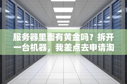 服务器里面有黄金吗？拆开一台机器，我差点去申请淘金许可证！