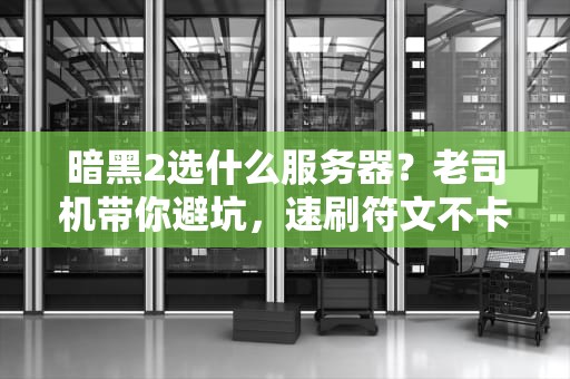 暗黑2选什么服务器？老司机带你避坑，速刷符文不卡顿！