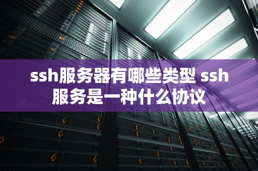 ssh服务器有哪些类型 ssh服务是一种什么协议