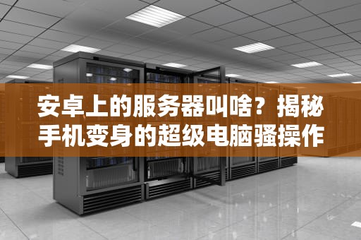 安卓上的服务器叫啥？揭秘手机变身的超级电脑骚操作！