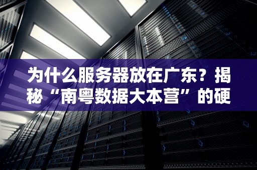 为什么服务器放在广东？揭秘“南粤数据大本营”的硬核优势！
