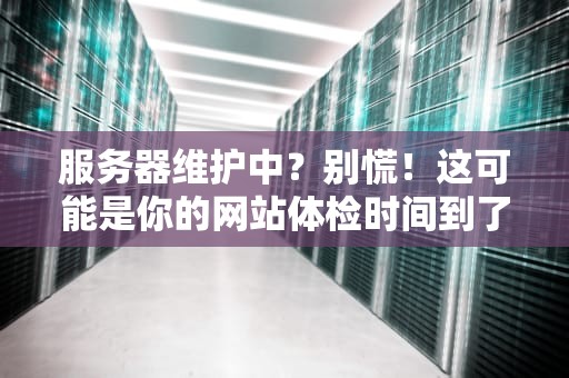 服务器维护中？别慌！这可能是你的网站体检时间到了