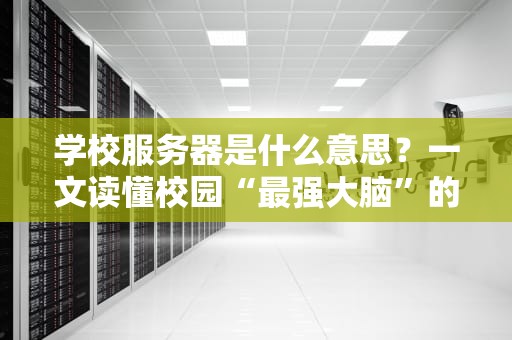 学校服务器是什么意思？一文读懂校园“最强大脑”的日常（附搞笑吐槽）