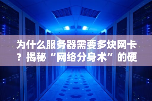 为什么服务器需要多块网卡？揭秘“网络分身术”的硬核真相！