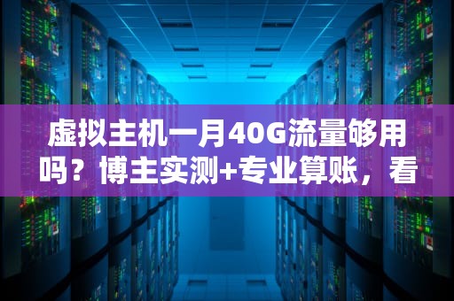虚拟主机一月40G流量够用吗？博主实测+专业算账，看完不花冤枉钱！