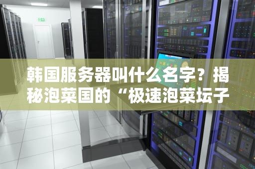 韩国服务器叫什么名字？揭秘泡菜国的“极速泡菜坛子”有多香！
