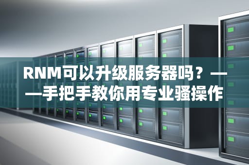 RNM可以升级服务器吗？——手把手教你用专业骚操作提升服务器性能！