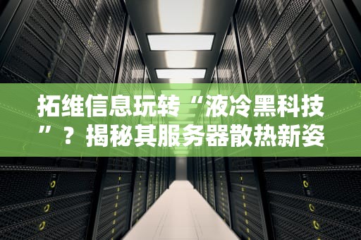 拓维信息玩转“液冷黑科技”？揭秘其服务器散热新姿势！