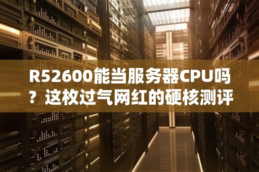 R52600能当服务器CPU吗？这枚过气网红的硬核测评来了！