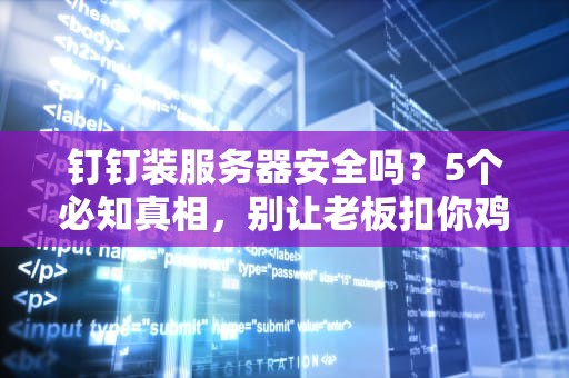 钉钉装服务器安全吗？5个必知真相，别让老板扣你鸡腿！