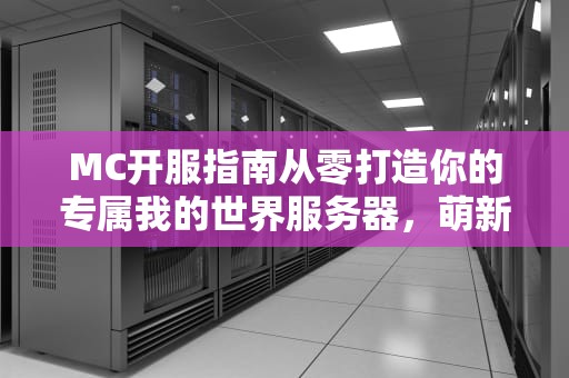 MC开服指南从零打造你的专属我的世界服务器，萌新也能变大佬！