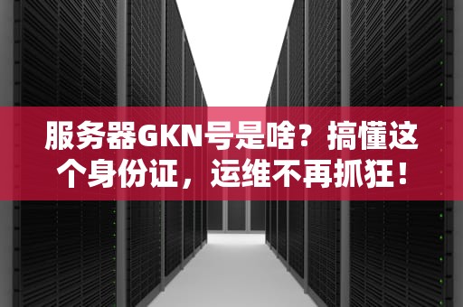 服务器GKN号是啥？搞懂这个身份证，运维不再抓狂！