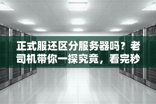 正式服还区分服务器吗？老司机带你一探究竟，看完秒懂！
