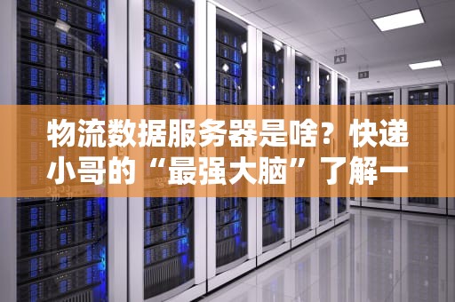 物流数据服务器是啥？快递小哥的“最强大脑”了解一下！