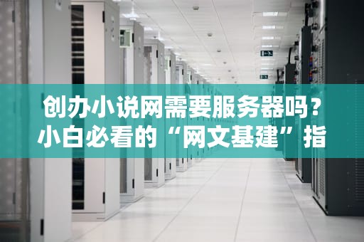 创办小说网需要服务器吗？小白必看的“网文基建”指南！