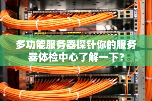 多功能服务器探针你的服务器体检中心了解一下？