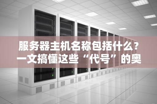 服务器主机名称包括什么？一文搞懂这些“代号”的奥秘！