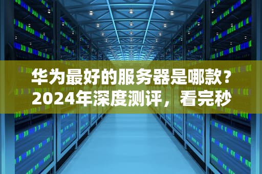 华为最好的服务器是哪款？2024年深度测评，看完秒懂怎么选！