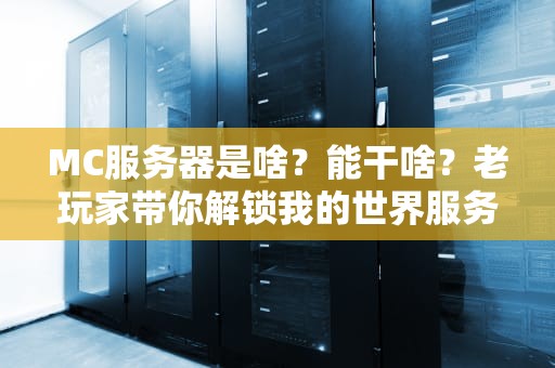 MC服务器是啥？能干啥？老玩家带你解锁我的世界服务器的N种骚操作！