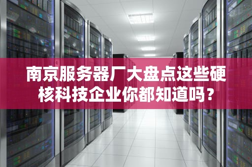 南京服务器厂大盘点这些硬核科技企业你都知道吗？