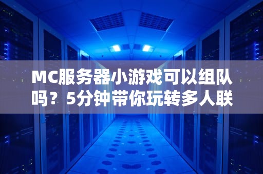 MC服务器小游戏可以组队吗？5分钟带你玩转多人联机，队友再菜也不怕！
